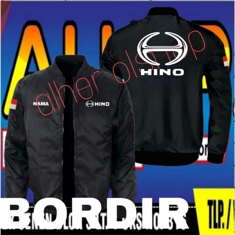 jaket bomber Hino full bordir jaket Hino jaket dealer mobil Hino jaket mobil Hino eksklusif