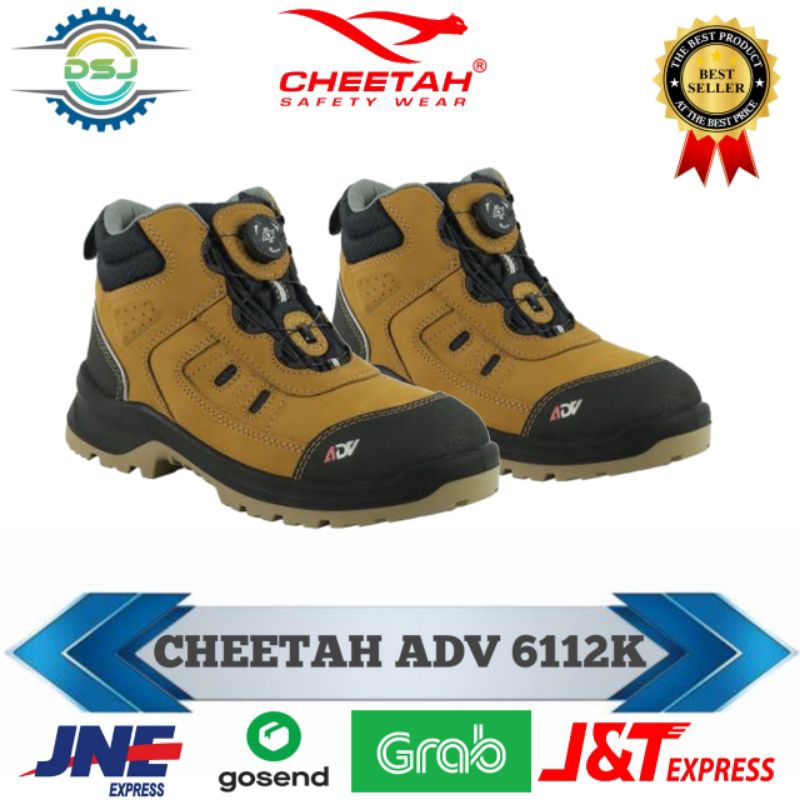 Sepatu Safety Cheetah ADV Jubatus Sand 6112K - Sepatu Safety Kerja Cheetah Original