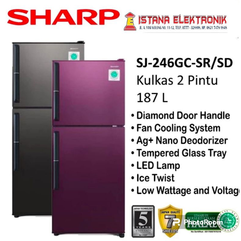 KULKAS SHARP 2 PINTU SJ-246GC