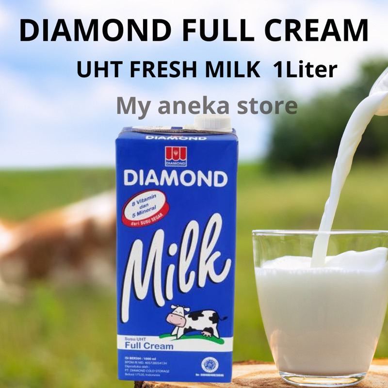 

Diamond Susu UHT Full Cream 1000ml /susu 1liter