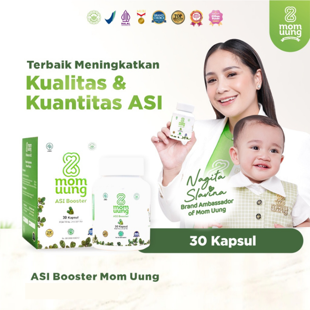 BPOM HALAL HERBAL Asi Booster MOM UUNG Pelancar Asi MOMUUNG / Kapsul kelor cap momuung makassar or