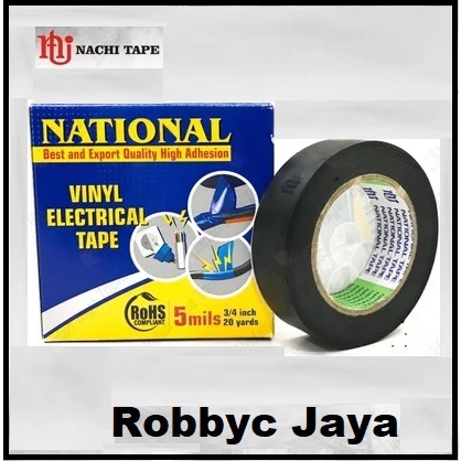 

Isolasi Listrik National Vinyl ELectrical Tape Solasi Kabel 20 Yards