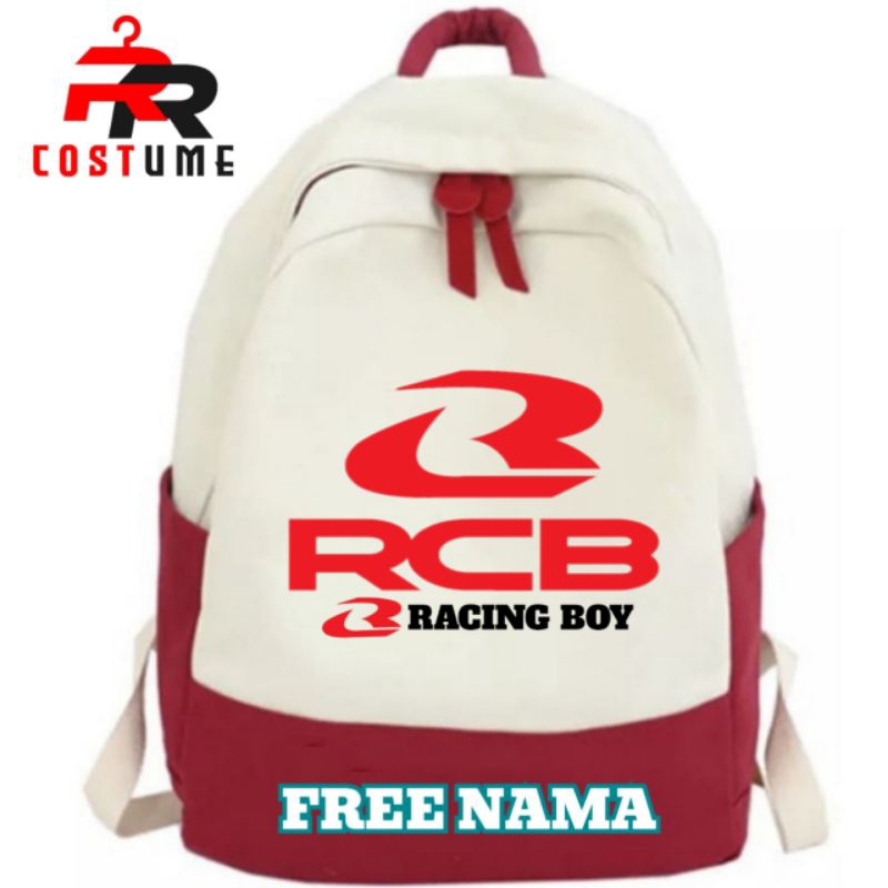 TAS ANAK RANSEL ANAK TK , SD , SMP  RCB RACING BOY (FREE NAMA)