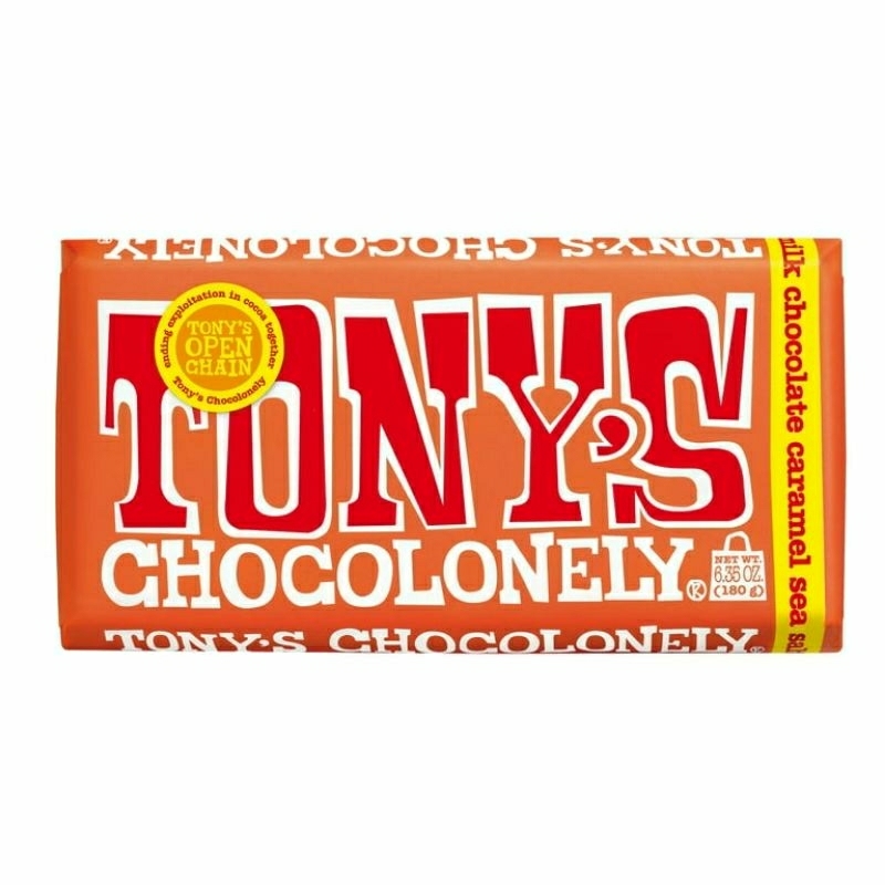 

TONY'S CHOCOLONELY 32% Milk Chocolate Caramel Sea Salt Bar 180g