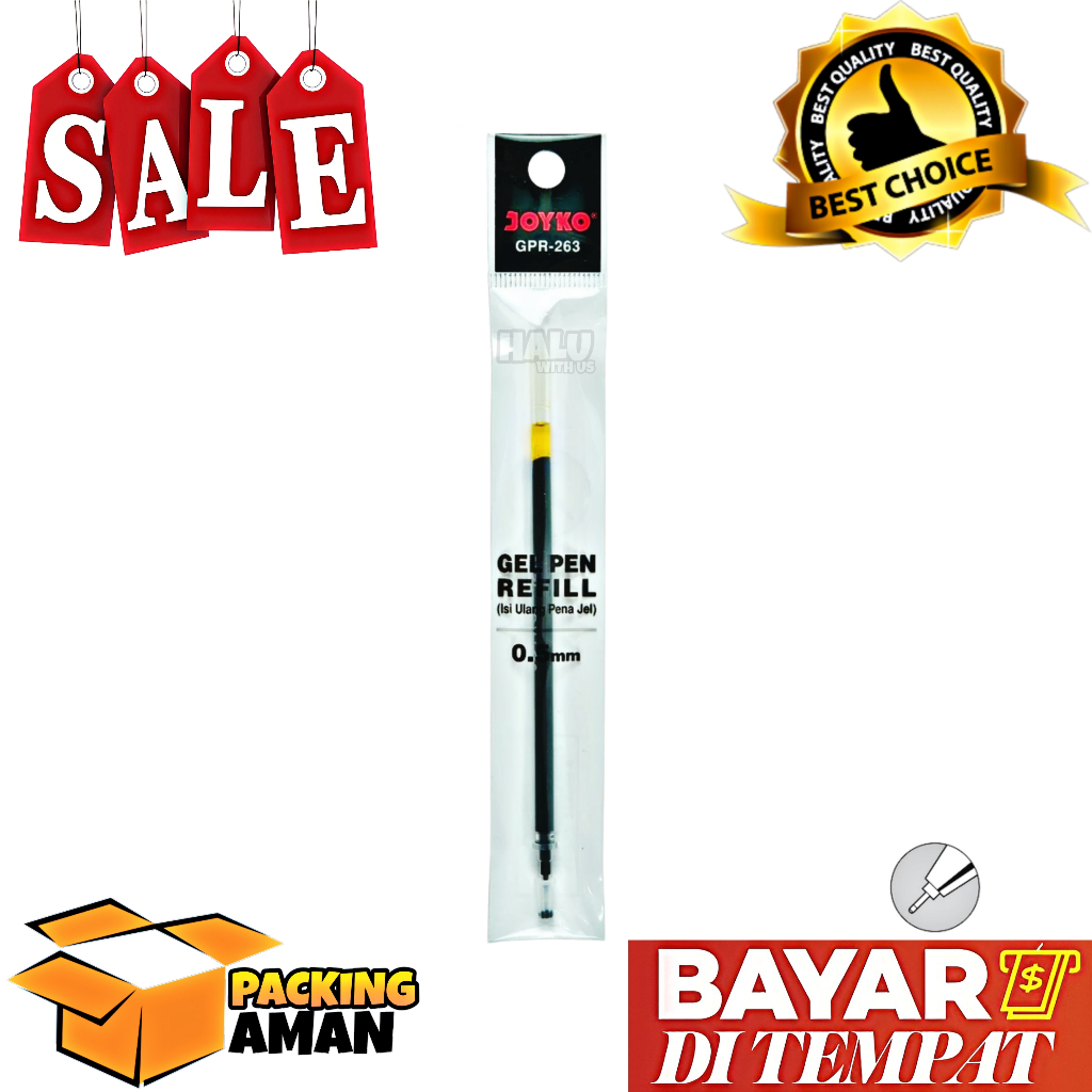 

(BISA COD) PROMO 1 Pcs Gel Pen Refill Isi Ulang Pen Isi Pulpen Joyko GPR-263 0.5 mm