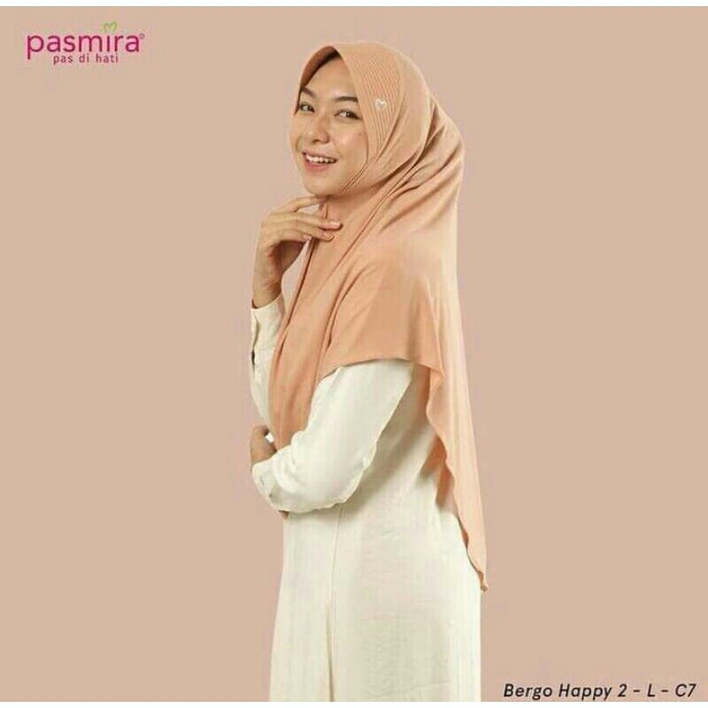 Kerudung Instan Dewasa Happy 2 - L Pasmira ORI