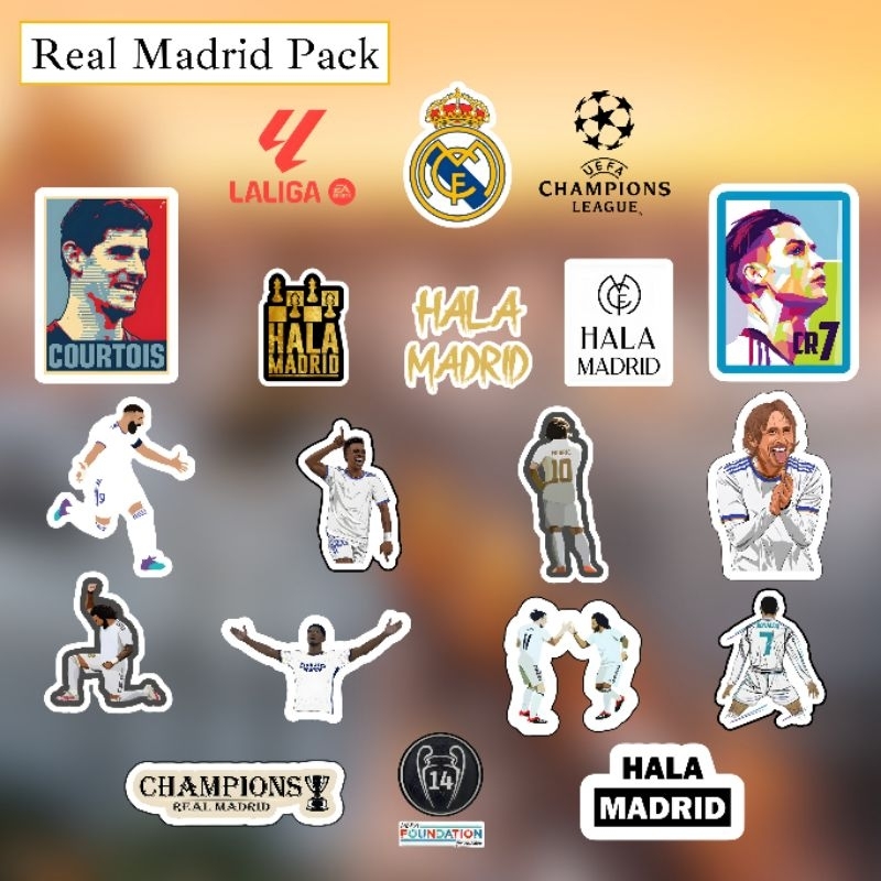 

HDS - STIKER REAL MADRID PACK AESTHETIC