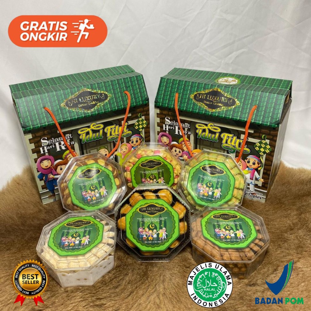 

PAKET KUE LEBARAN LUXURY PARCEL KUE KERING HAMPERS RAMADHAN NASTAR PREMIUM IDUL FITRI
