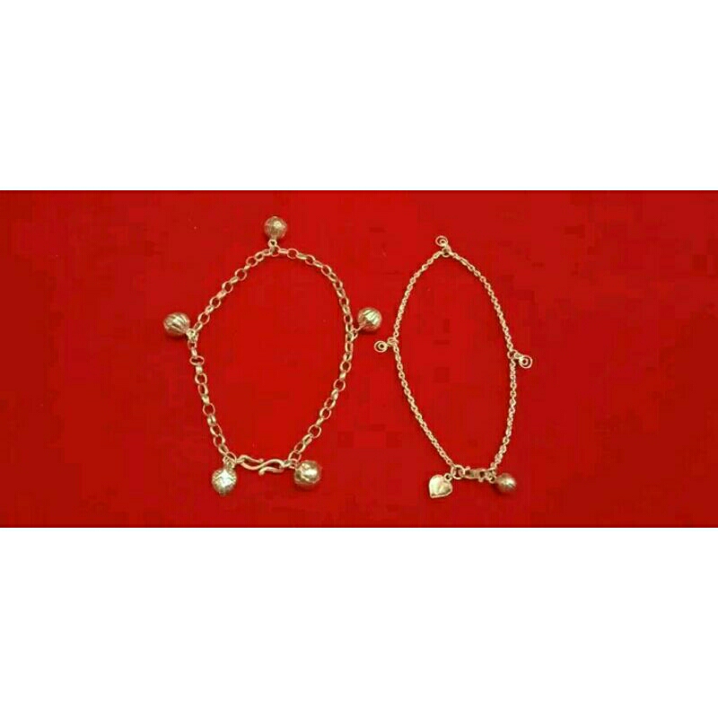 perak asli 100% murni gelang kaki dewasa dan anak