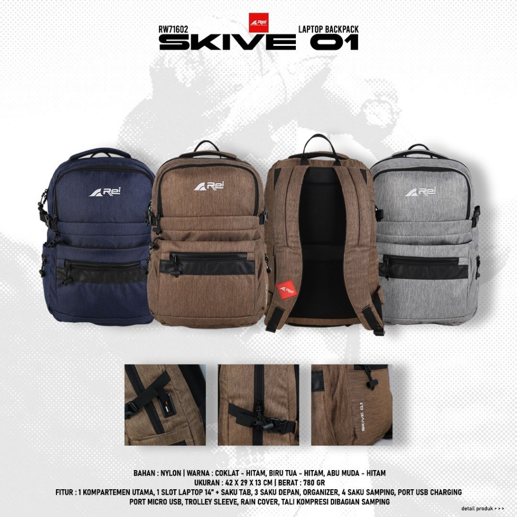 Tas Ransel Laptop Skive 0.1 Arei Outdoorgear