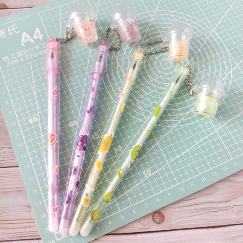 

Pulpen Gel Gantungan Pop Ice Buah/Pen Gel Anak Anak Unik Lucu