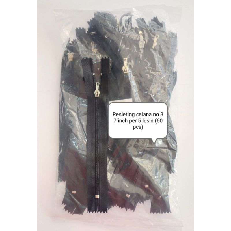 Resleting Celana 7 inch/ 17,5cm (per 5 lusin)