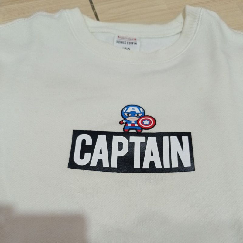 Sweater Crew Neck Captain America Marvel Henus Edwin