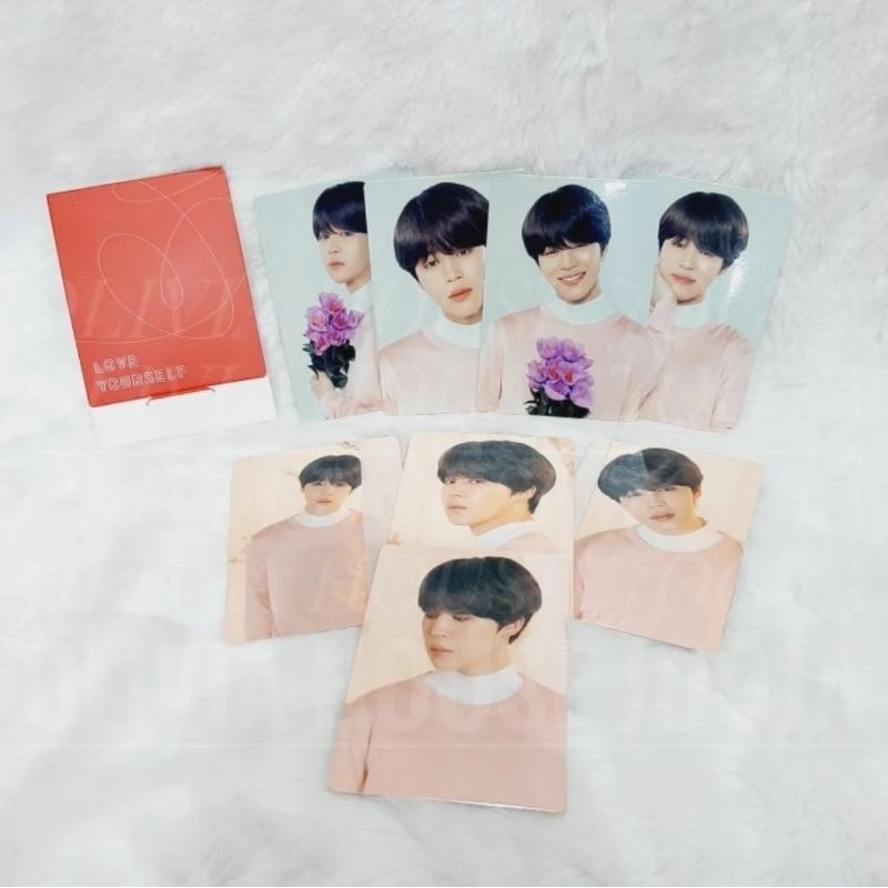 Photocard Jimin BTS Love Yourself Merah Mini Photocard BTS World Tour Love Yourself Jimin Merah