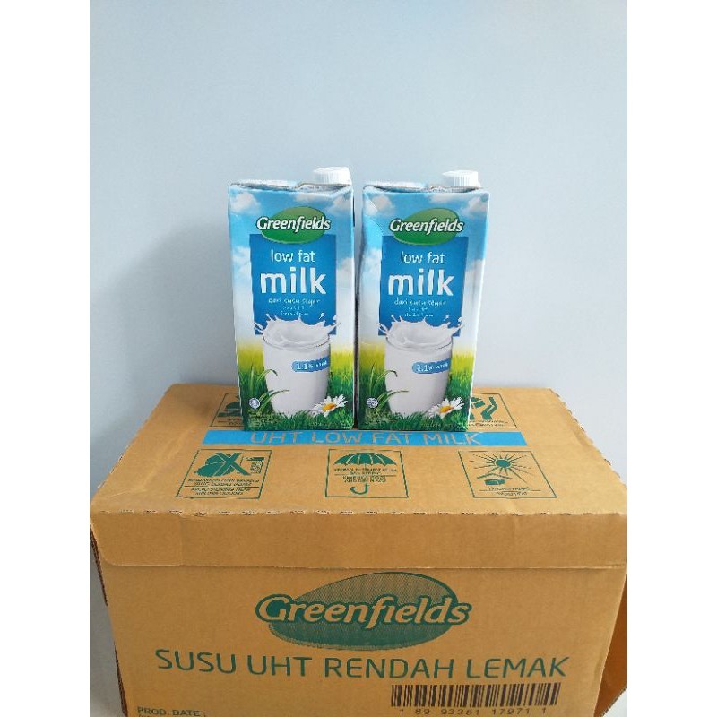 Susu Greenfields Low Fat 1 Liter 1 Dus