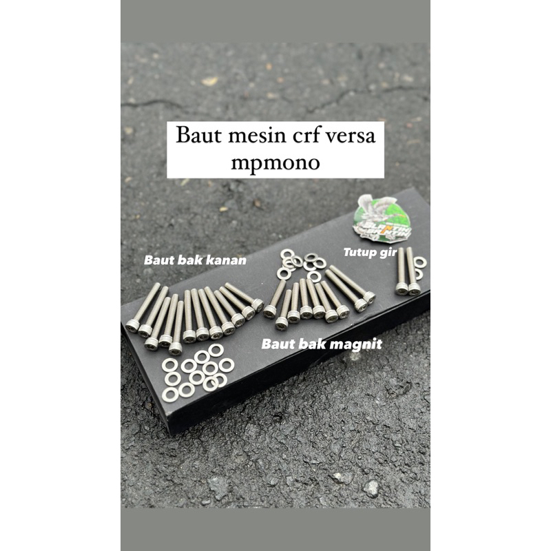 baut L crf megapro mono verza / baut L stainless mesin kalter kanan kalter kiri tutup gear honda crf