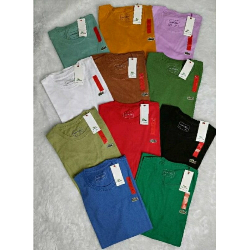 ABC - KAOS POLOS LACOSTE logo BORDIR UNISEX - COTTON COMBAT 24S - ALL SIZE L