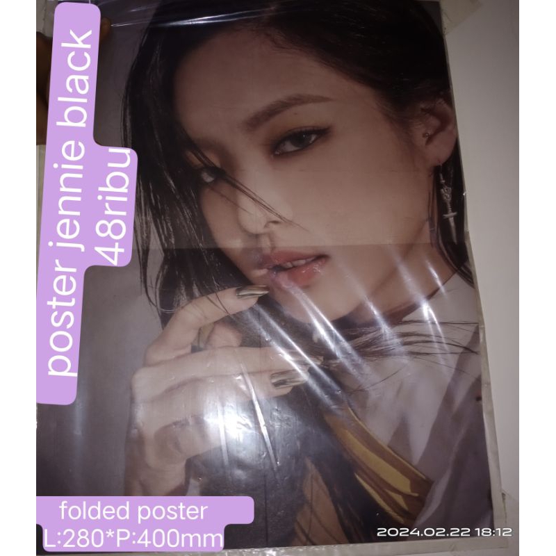 JENNIE BLACKPINK KILL THIS LOVE ALBUM POSTER BLACK VER