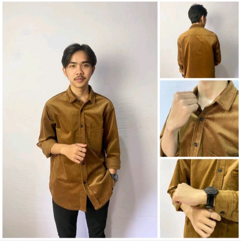 Kemeja Corduroy Pria/Kemeja Corduroy Oversize