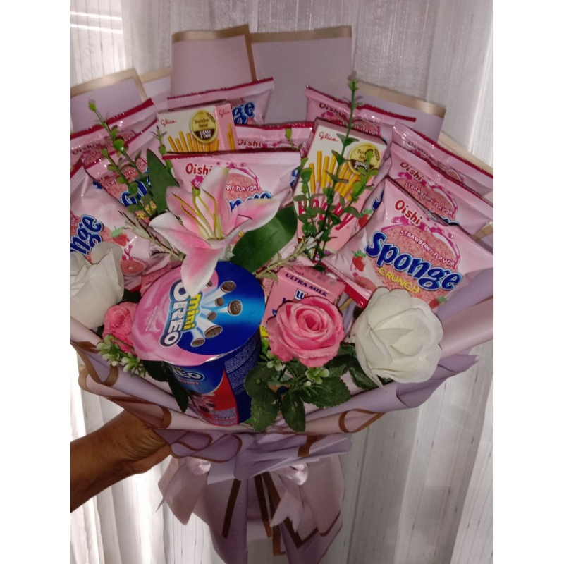 

BUKET SNACK HADIAH BIRTHDAY GRADUATION ANNIVERSARY WEDDING HAMPERS GIFT