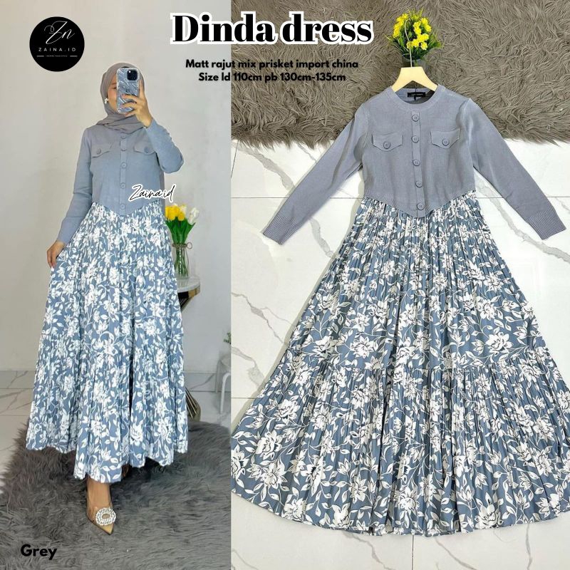 Zara woman Dinda dress by Zaina Matt Rajut mix Prisket Import Ld110 Pb130-135
