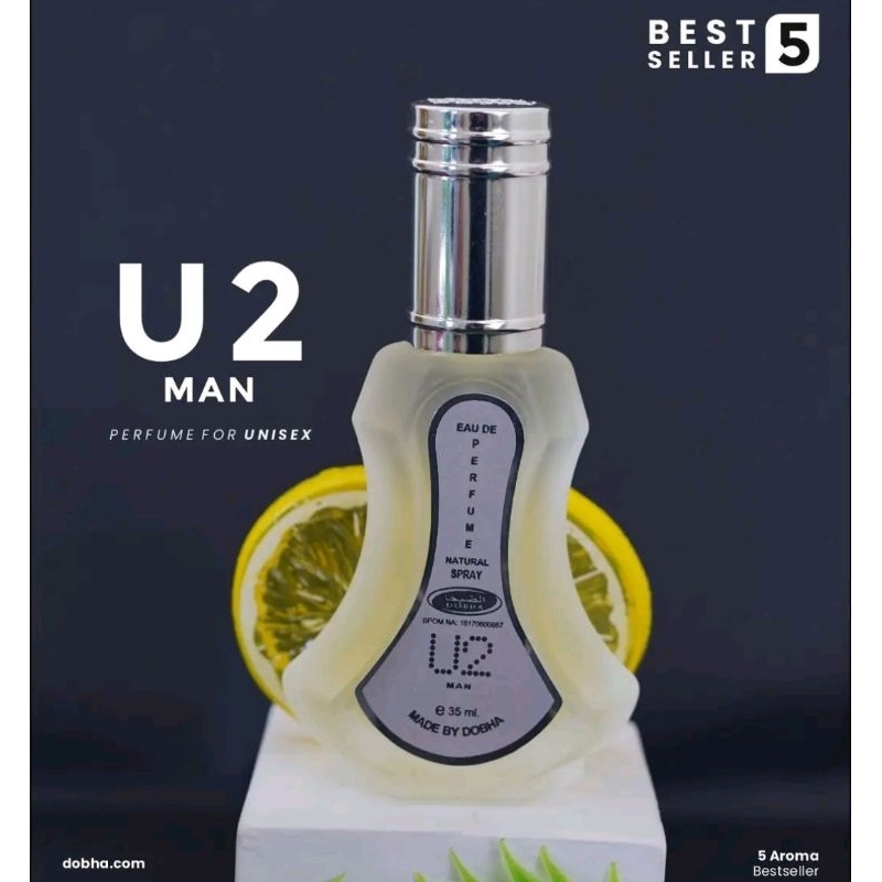 Parfum Dobha Spray 35ml Aroma U2 Man 100% Original