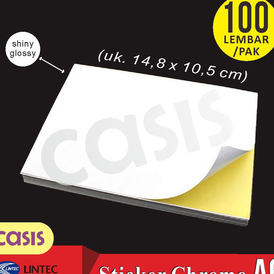 

TERBARU stiker chromo glossy A6 isi 1 lbr lintec CASIS