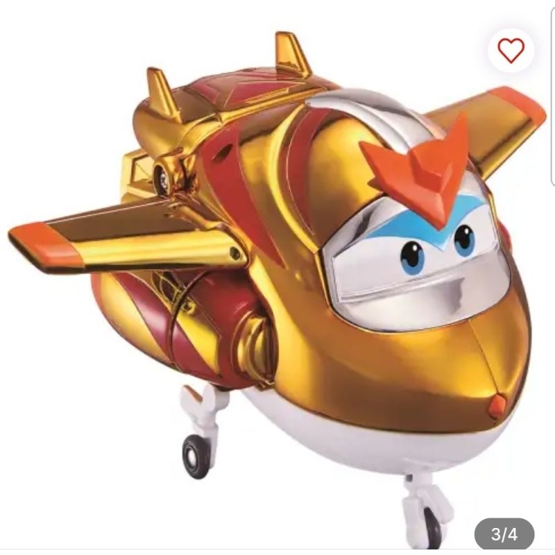 Alpha Group Robot Superwings Deluxe Transforming Golden Boy