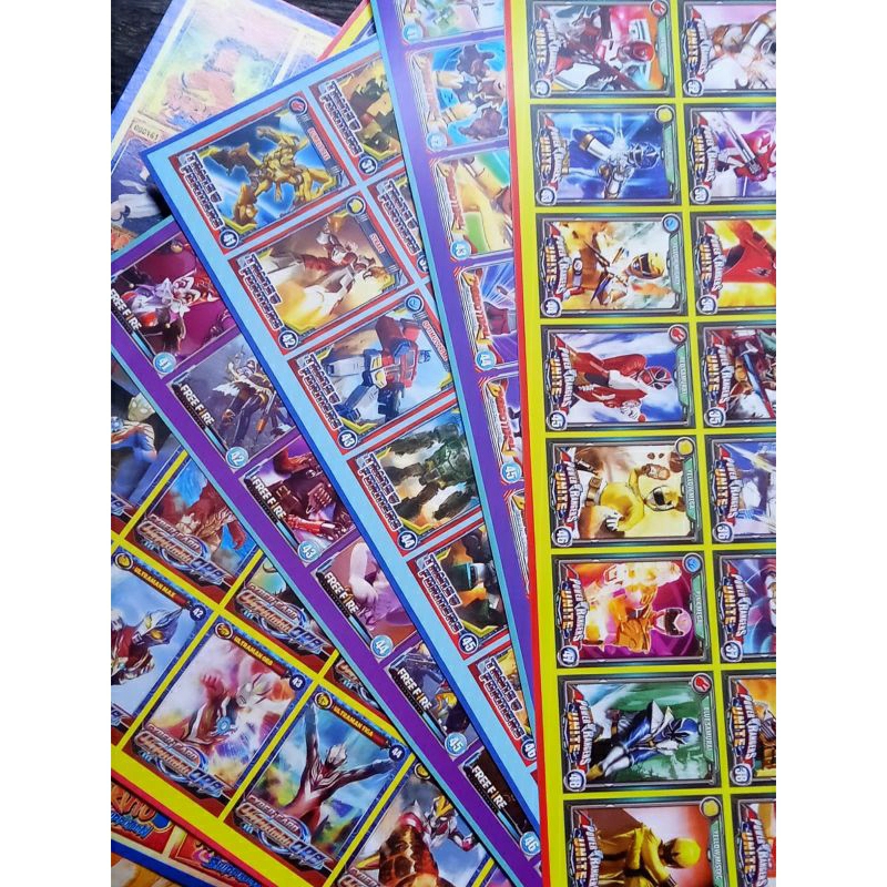 Mainan Gambar Kartu Poster Lembaran isi 50 kotak kartu embul mainan kartu gepok