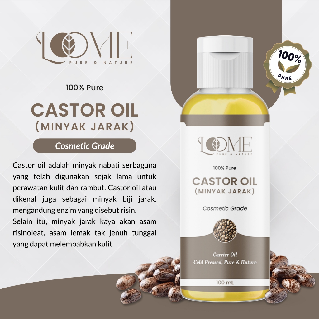 CASTOR OIL Minyak Jarak Murni - Minyak Jarak Murni 100% Carrier Oil Penumbuh rambut alis