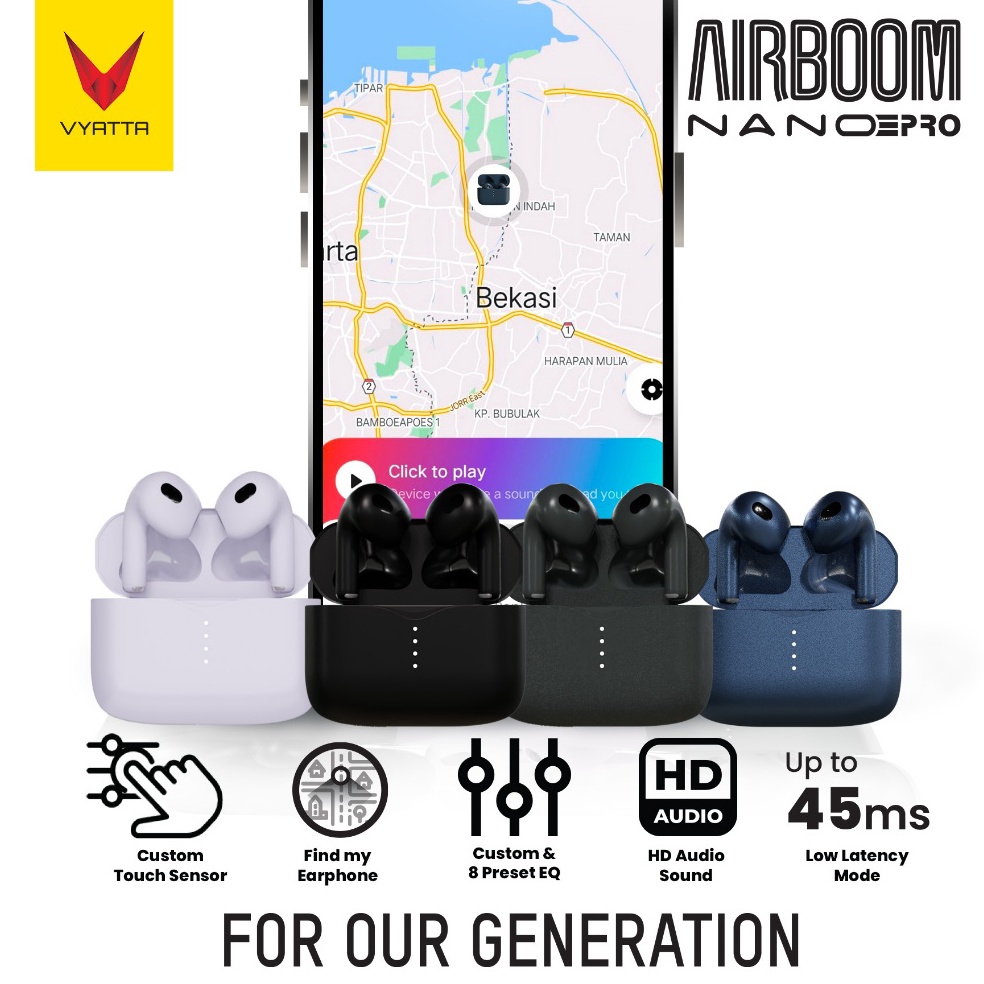 ART S12P VYATTA AIRBOOM NANO PRO TWS BLUETOOTH HEADSET EARPHONE 9 EQ CUSTOM TUYA HD AUDIO C