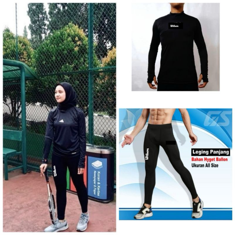 Baju tenis wilson celana olahraga tenis pakaian olahraga tenis lapangan celana wilson