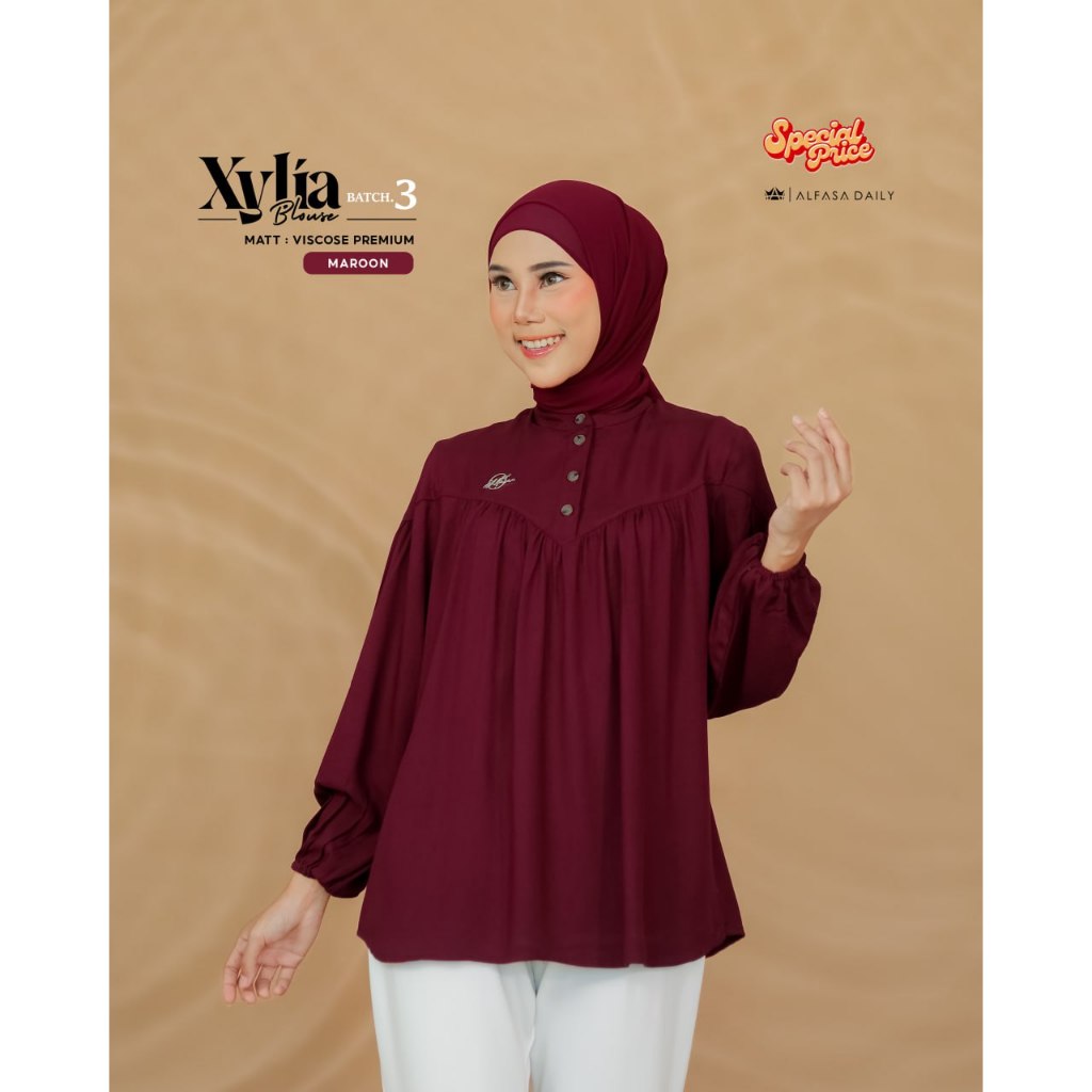 XYLIA BLOUSE ALFASA//ALFASA//BLOUSE TERBARU//BLOUSE KEKINIAN//BLOUSE LEBARAN//BLOUSE KONDANGAN//BLOU