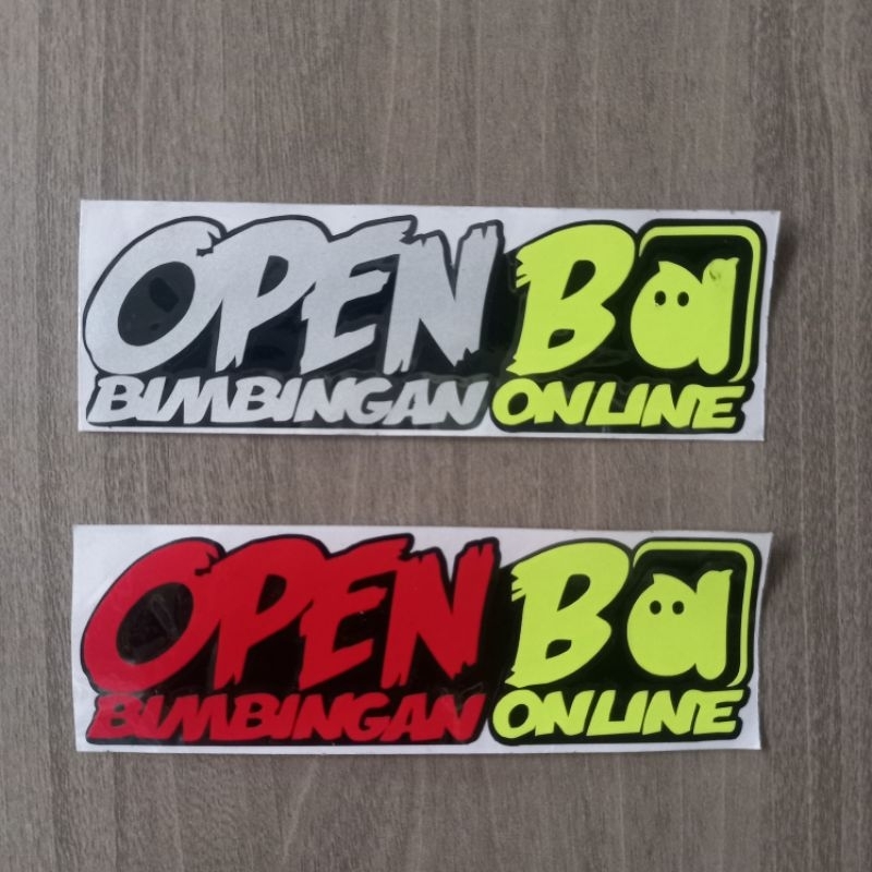 

STIKER CUTTING BIMBINGAN ONLEN (OPEN B.O) UKURAN 12×4 CM