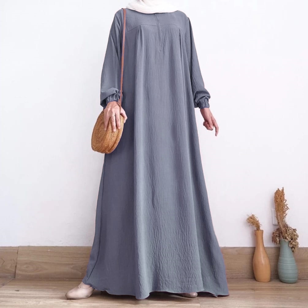 PREMIUM GAMIS WANITA CRINKLE MODEL TERBARU BAHAN ADEM
