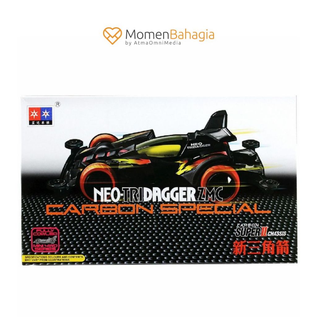 Tamiya Mini 4WD Merek Daxing - Neo Tridagger ZMC Carbon Special