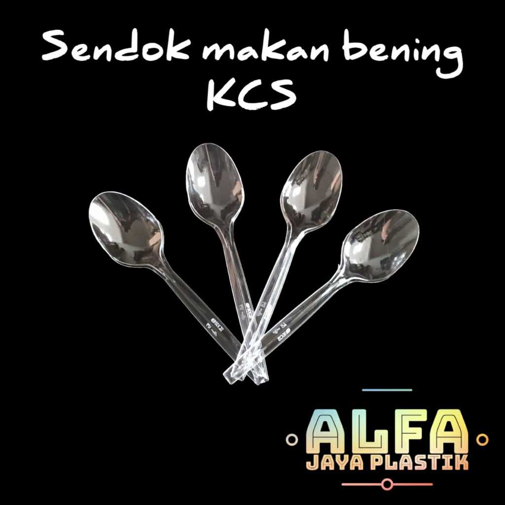 Sendok MAKAN plastik bening KCS / sendok bening