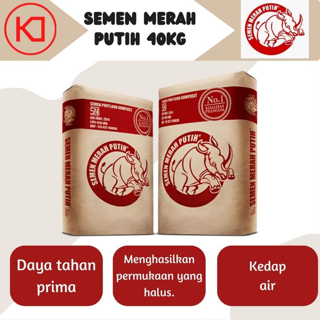 SEMEN MERAH PUTIH 40KG (KHUSU PENGIRIMAN DALAM KOTA)