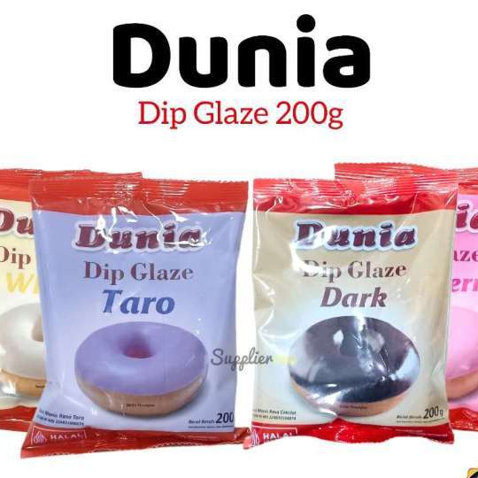 

DUNIA GLAZE TOPPING LELEH KUE DONAT 200 GRAM