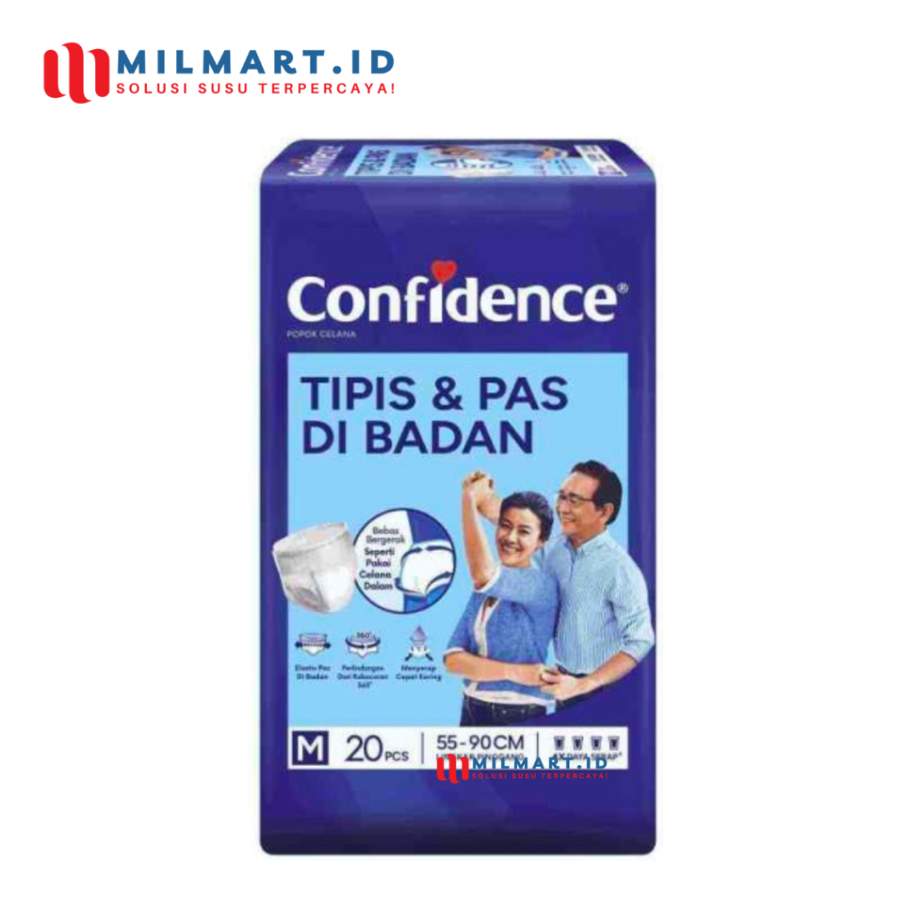 CONFIDENCE PANTS TIPIS & PAS DI BADAN M 20 POPOK CELANA DEWASA PREMIUM PAMPERS DEWASA