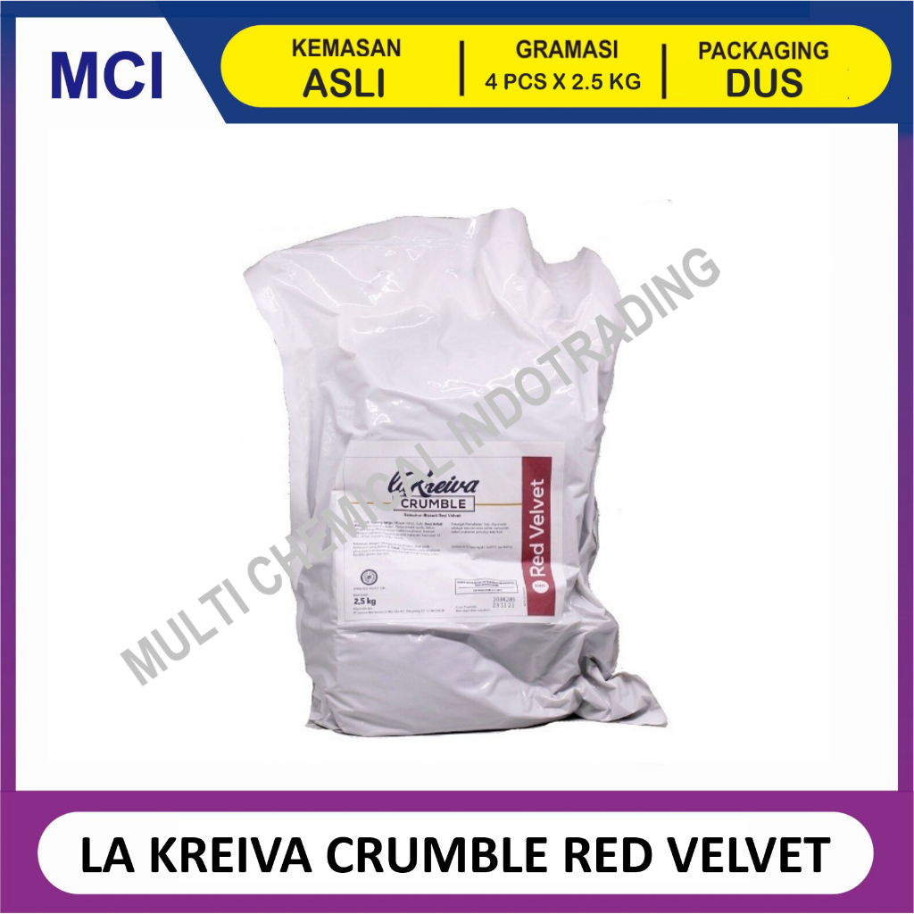 

RED VELVET - LA KREIVA CRUMBLE FINE TOPPING 2.5 KG - 1 DUS 4 PCS