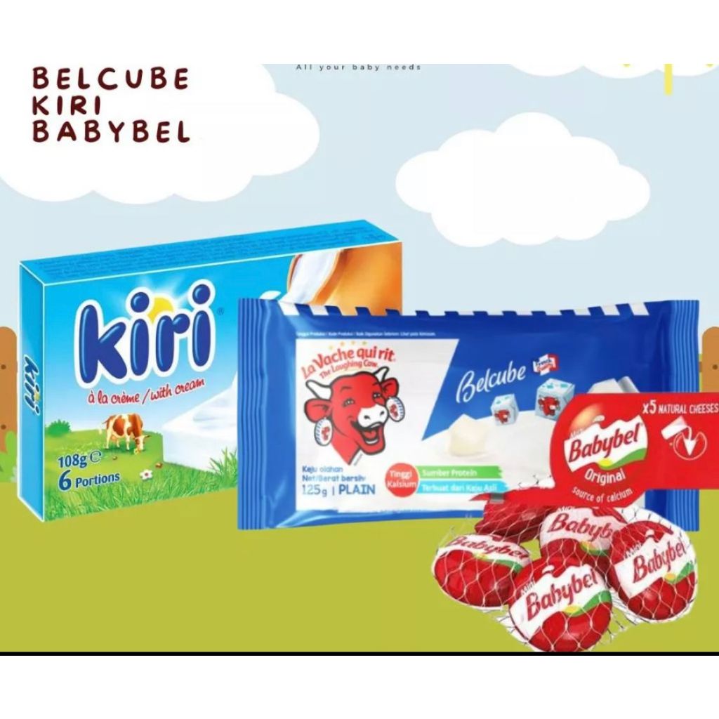 

Keju Plain Cheese Belcube 125gr / Kiri Cream Cheese 100gr Cocok Utk Mpasi