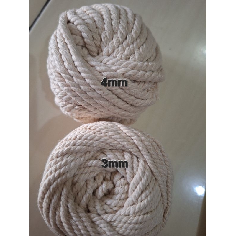 Tali Katun Macrame Cotton Rope 100 Gram Ukuran 3 MM