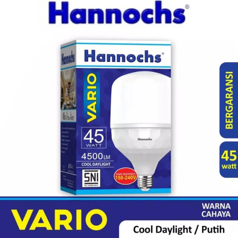 LAMPU LED HANNOCHS VARIO 45 WATT,LAMPU LED T BULB HANNOCHS 45 WATT,PUTIH
