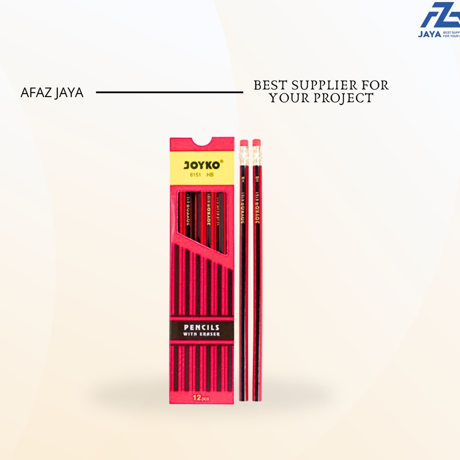 

PENSIL HB JOYKO PENCIL TULIS KAYU JOYKO 6151 HB 1 BOX 12PCS