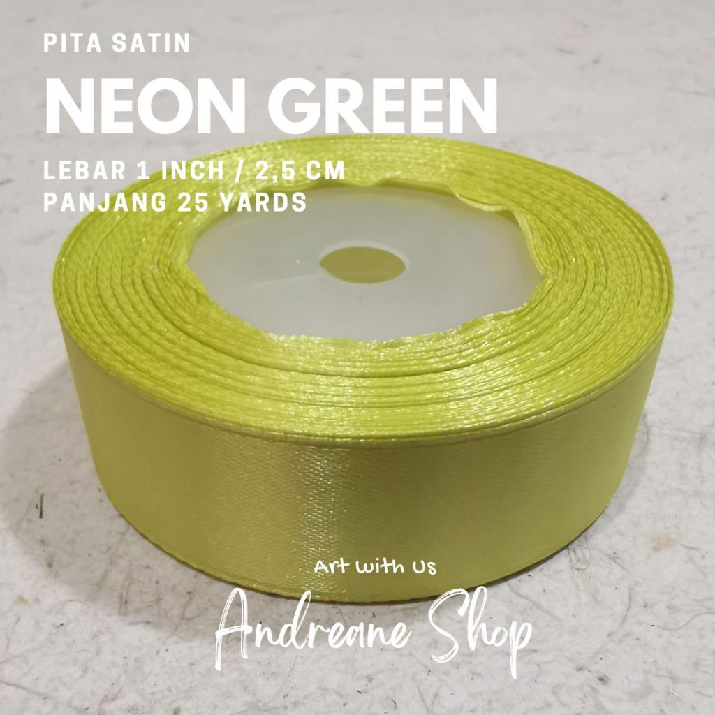 

Pita Satin Polos Lebar 1 inch 2,5 cm (1 roll)