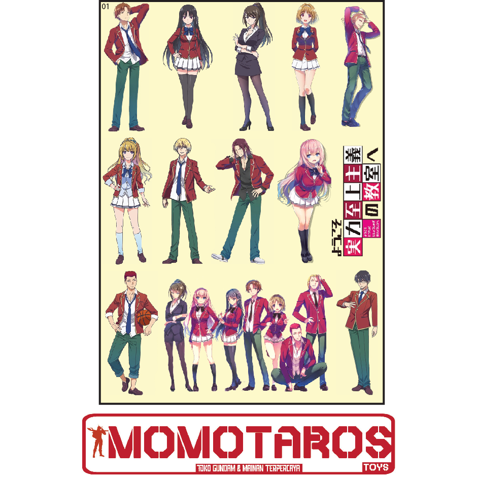 

Sticker murah antiair transparan Classroom of the elite anime 1 pc