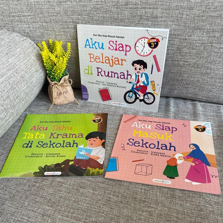 LM SIAP MASUK SEKOLAH - Buku Cerita Anak Bilingual Bahasa Indonesia Inggris Karakter TK SD PAUD