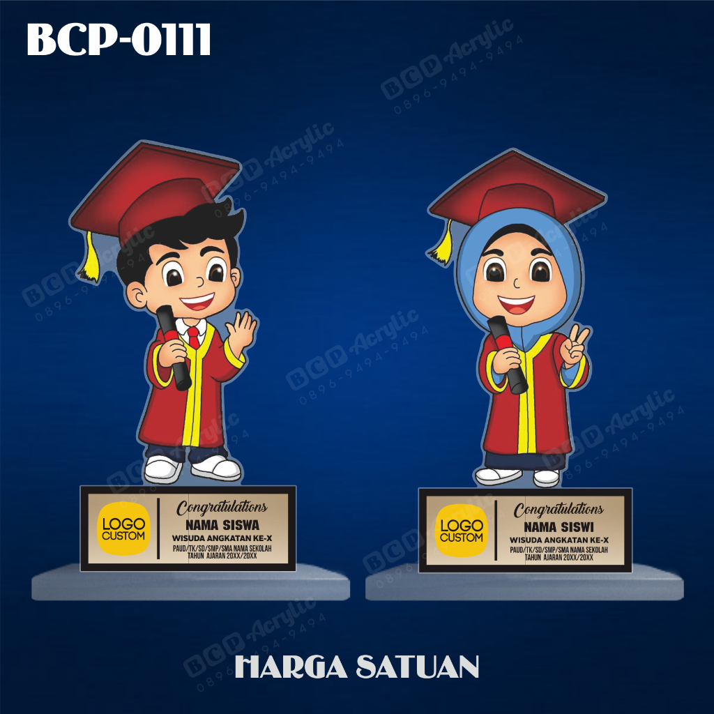 PLAKAT WISUDA, PIALA WISUDA, PIAGAM WISUDA, MEDALI WISUDA, PLAKAT WISUDA AKRILIK, PIAGAM WISUDA AKRI