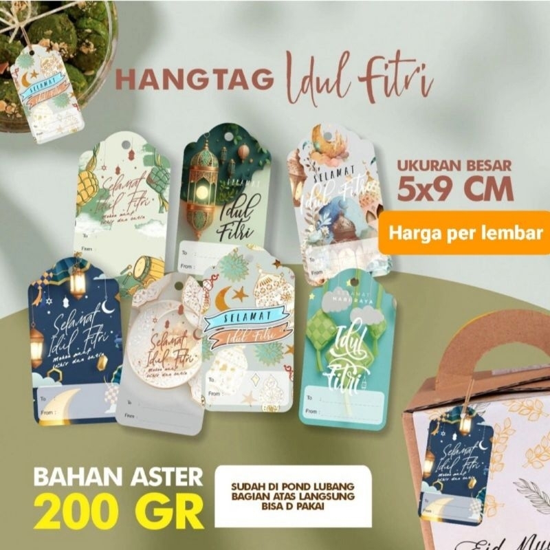 Hang Tag Lebaran Idul Fitri 2024 Card Lebaran Idul Fitri